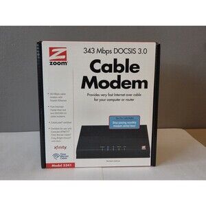 Zoom 5341 DOCSIS 3.0 343 Mbps Cable Modem Spectrum Xfinity ALL - Open Box